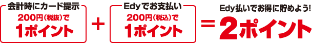 会計時にカード提示